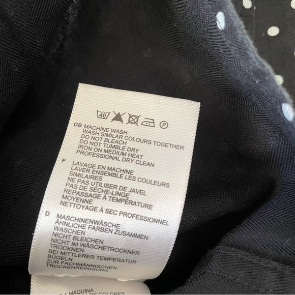 Fred Perry Polkadot Black and White Shirt Size 6 - Picture 7 of 8
